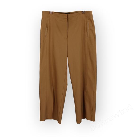 Size12 AnnTaylor TheGrace StraightPant Pecan Ankle HiRise Pockets - Picture 15 of 16